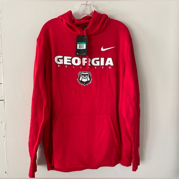Nike Other - Georgia Bulldogs Nike Therma Men's Polyester Red Hoodie Sz L
